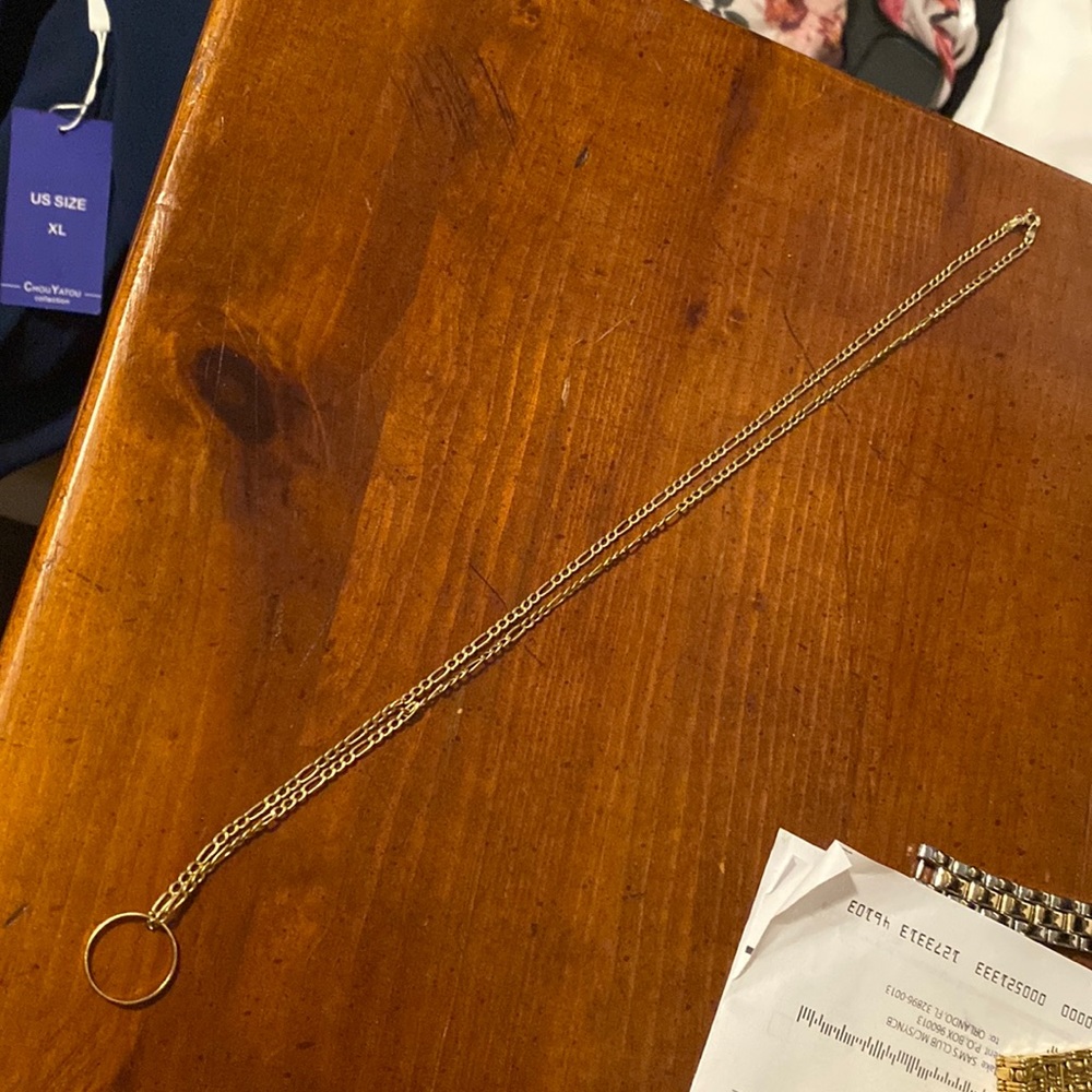 Gold chain. 14k and 12 inches long.